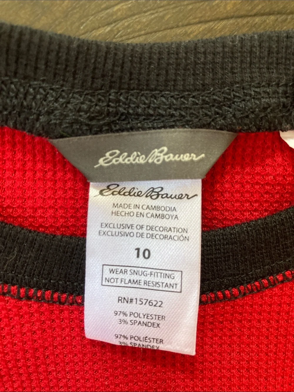 Eddie Bauer Red & Black Moose Buffalo Plaid Kids Pajama Set